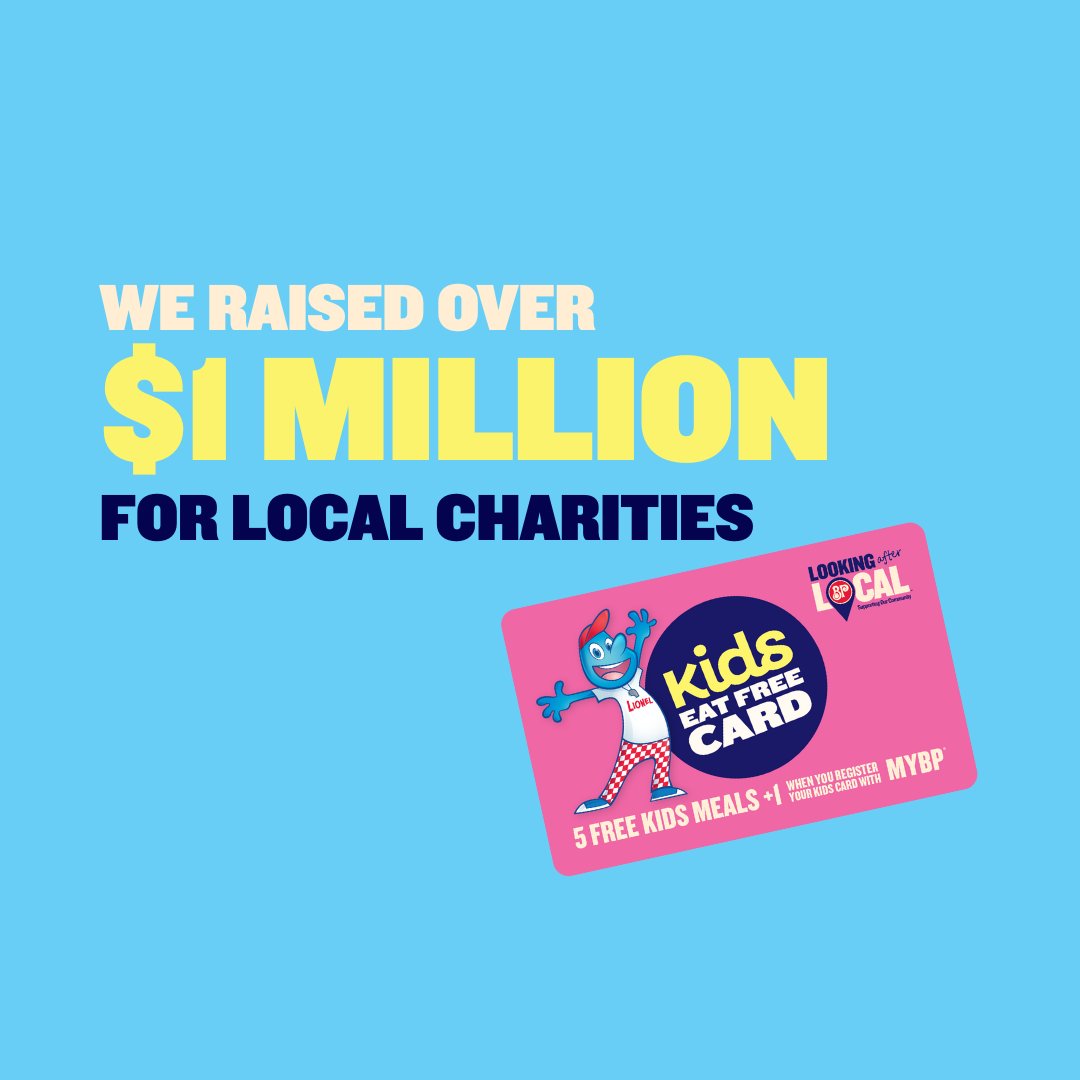 Thanks to your amazing support, our Kids Card program has raised over $1 million for local charities in communities from coast-to-coast-to-coast!  🎉 

100% of the funds support the local charity chosen by your community Boston Pizza. Together, we are making a meaningful