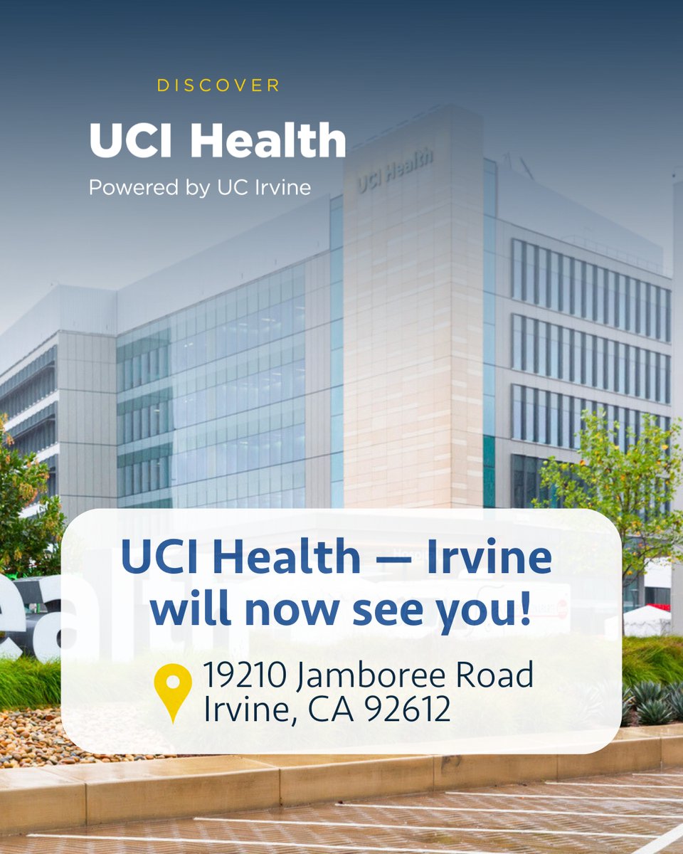 UCIrvineHealth's tweet photo. We’re officially open!

UCI Health — Irvine is a next-generation, all-electric hospital designed for comfort, innovation and healing.
Welcome to a new era of care in Irvine.
 
#ucihealthirvine #irvinehospital #allelectrichospital #ucihealth https://t.co/fj7pgbmc4U