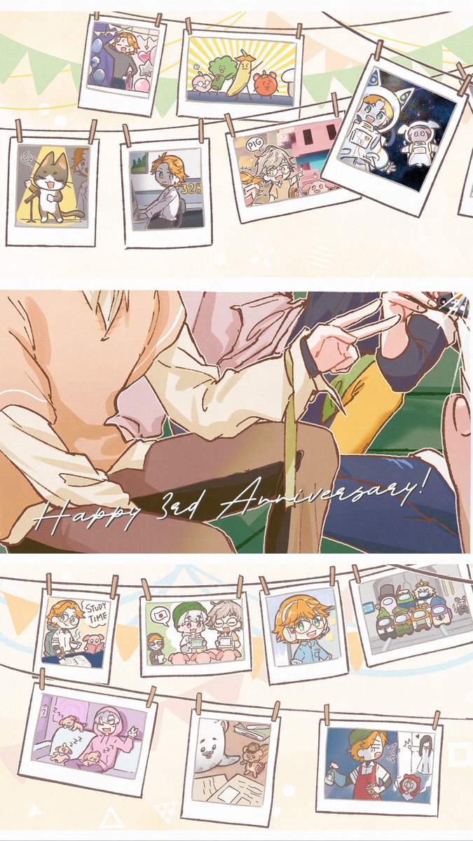 yun_53_'s tweet image. 🎊𝘏𝘢𝘱𝘱𝘺 𝟥𝘳𝘥 𝘈𝘯𝘯𝘪𝘷𝘦𝘳𝘴𝘢𝘳𝘺🎊
恭喜阿萬三週年！期待跳出過勞圈的新的一年✨
不是很有賀圖感的賀圖，放了一點點彩蛋🤏
 ✧ 建議使用預設白佈景 ✧ 
其他下收
＃阿萬人迷