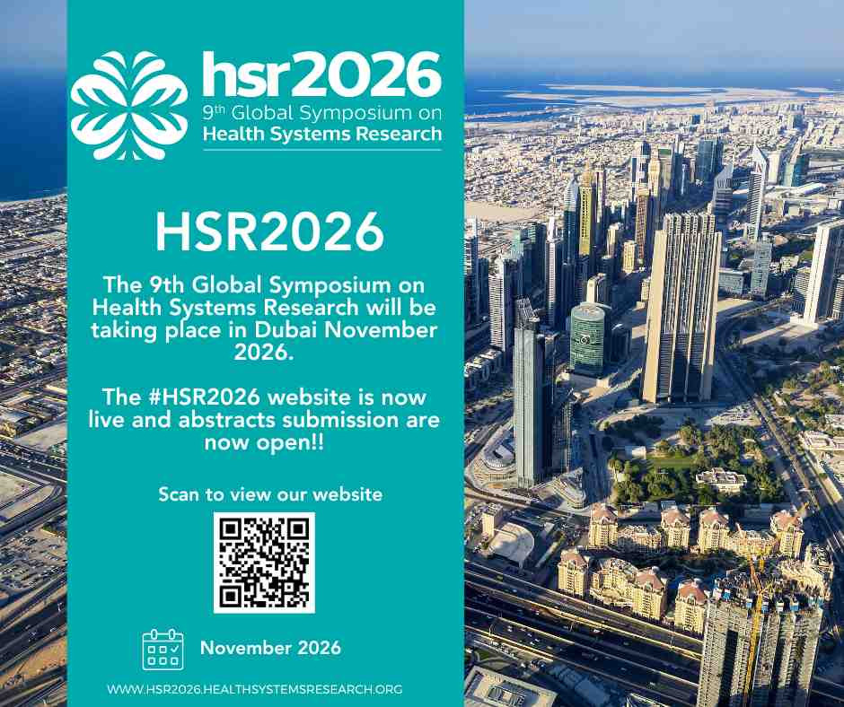 H_S_Global's tweet photo. 📢Our abstract submissions are officially open.📢
Visit the website to explore key themes, important dates, and submission details: https://t.co/fWF4vCs9HQ

#HealthSystemsResearch #HSR2026 #Dubai #CallForAbstracts https://t.co/zw8rjyfTZH