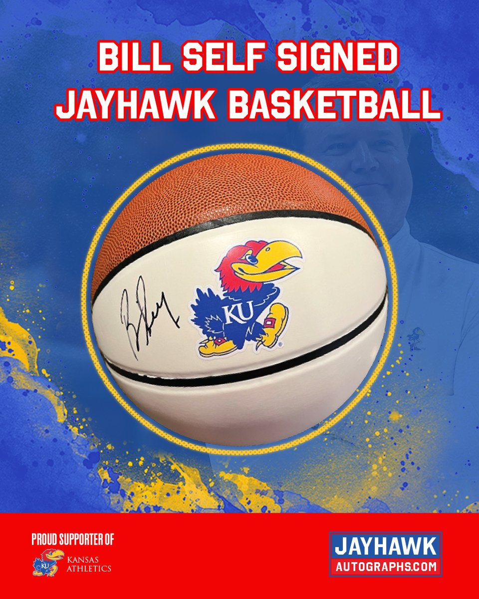 Add championship history to your collection, pick up this Bill Self autographed Kansas basketball today. 

Grab it while it lasts: jayhawkautographs.com/product/bill-s…
