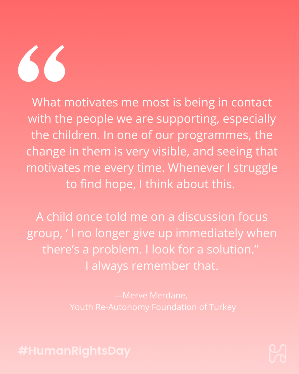 HURIDOCS's tweet photo. 🌟Message of hope from Türkiye.🌟
10 December — 10 voices.🕊️

#HumanRightsDay #HumanRightsDefenders #Hope #HURIDOCS https://t.co/PUspkOtOpa