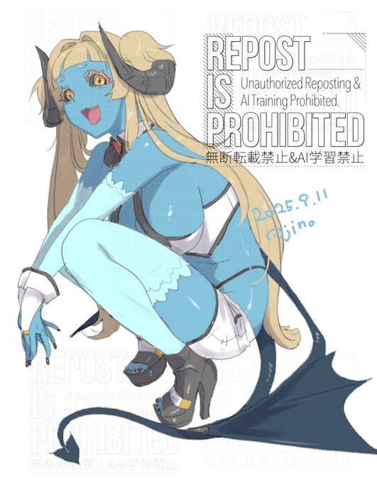 #今年も残りわずかなので今年一番伸びたわけではないが気に入っている絵を貼る ネモフィラちゃん(うちの子2号)関連が気に入ってるんだ、青肌の楽しさを開いてくれた子なので。