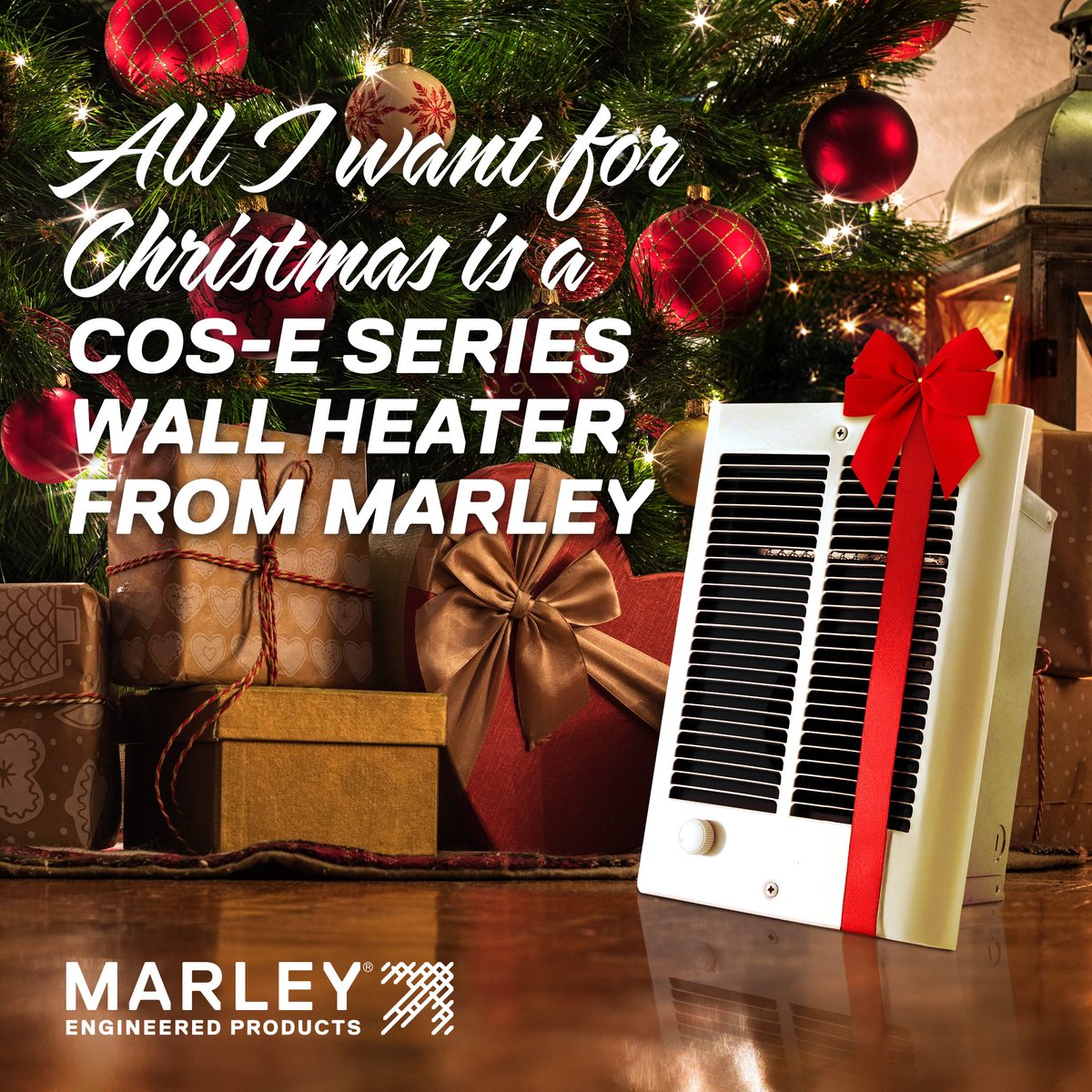 Give your home the gift of comfort this season with the COS-E Series wall heater from Marley, bringing quick, reliable warmth to your favorite holiday spots so every room feels merry and bright. bit.ly/3Mt06RN