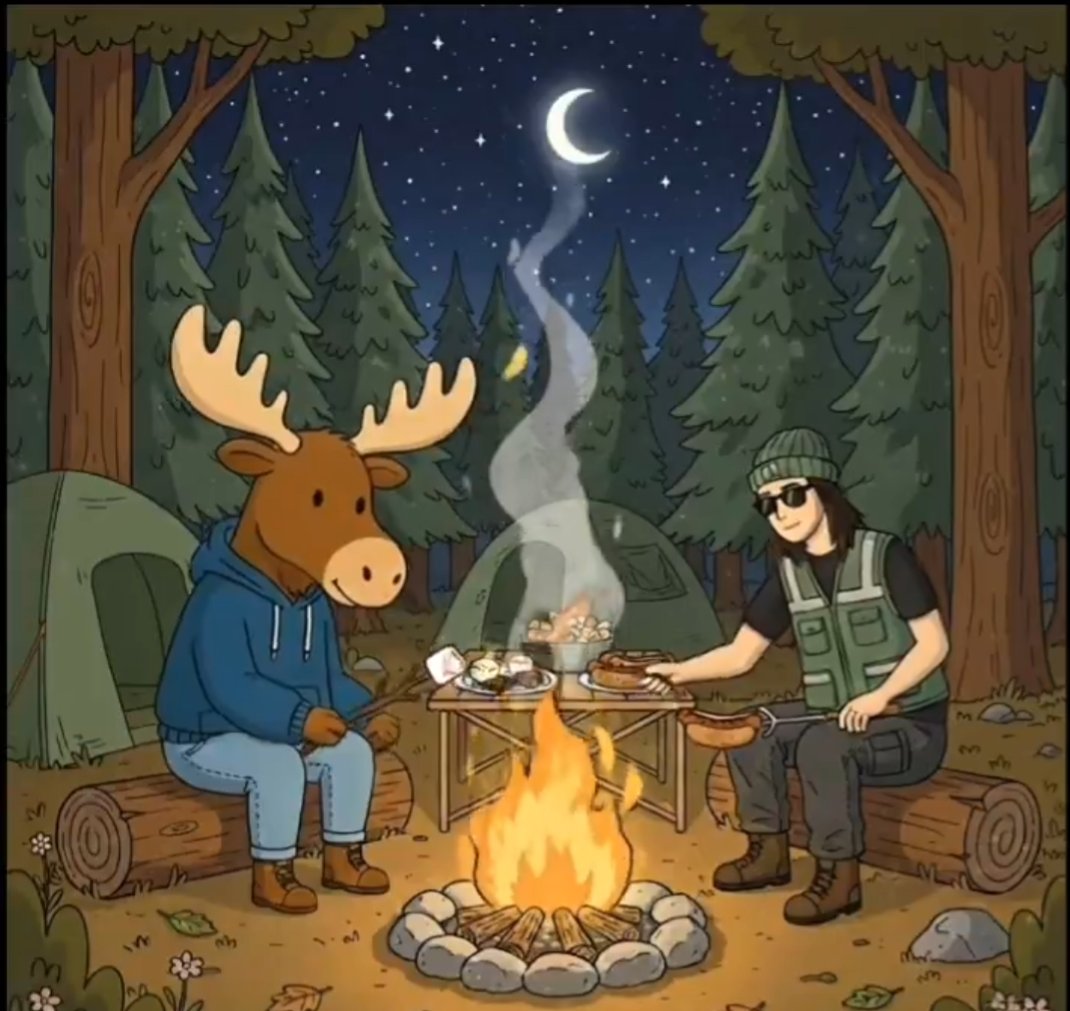 fusioneth03's tweet photo. My first night at Camp Haven begins around a glowing campfire. I drew myself roasting marshmallows and settling into the woods. The perfect start to this creative journey.
@DataHaven_xyz https://t.co/OB0I9X5RWf