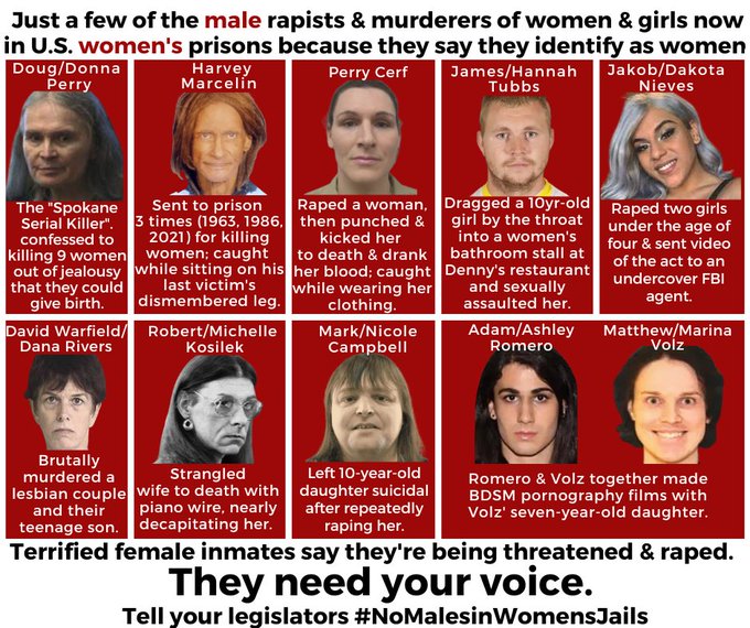 TerfTurf's tweet photo. @Laufey_son @OliLondonTV Here are some actual TRUE EVENTS, Einstein. I dare you to read about any of these members of the #TransMafia; maybe Dana Rivers who murdered a lesbian couple &amp; their child.
He is now serving time in a women's prison.  I know you don't even care about the moms who cower in fear https://t.co/VhYghRoX7T
