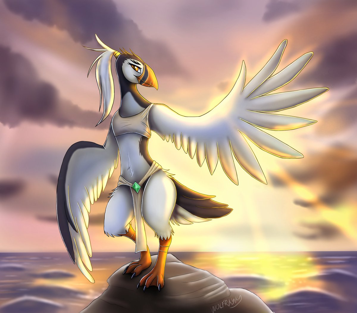 Wolfrayay's tweet photo. Quick Rito Puffin drawing #furryartwork #Furryartist #furryart https://t.co/vDhxzbLSL8