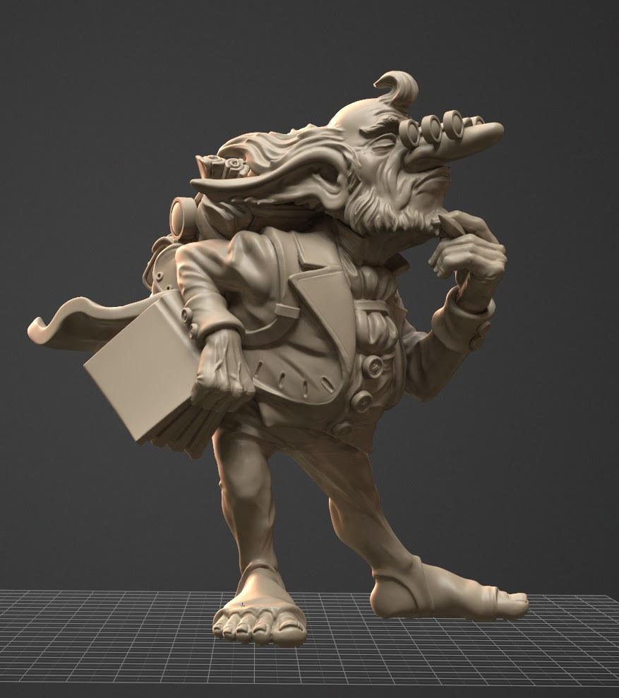 Boffinsworth wip image. Resin figure commission I did for #moonstone.
