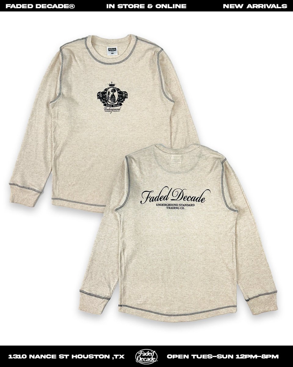 UGS Trading Co. capsule now live in store at our Houston location and online in the web shop 📺🏴‍☠️

This drop is very limited, sizes are going quick - shop now at fadeddecade.com