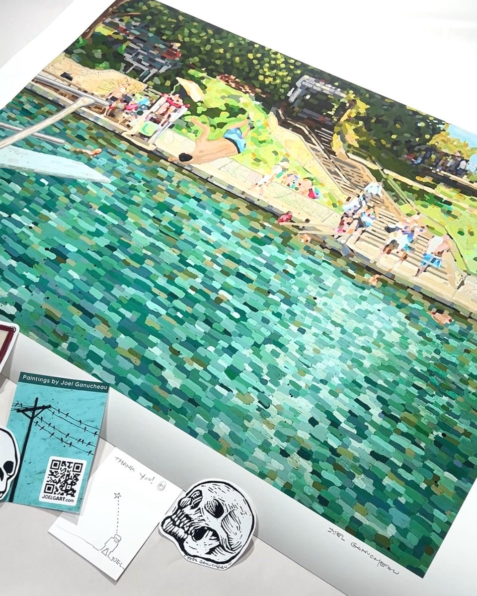 Lots of signed prints starting at just $25 available through my website : JoelgART.com ✨ #bartonsprings #austin #austinart ✨