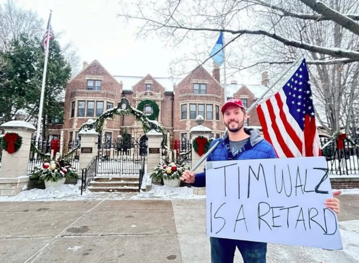 TrumpDailyPosts's tweet image. Tim Walz governor's mansion