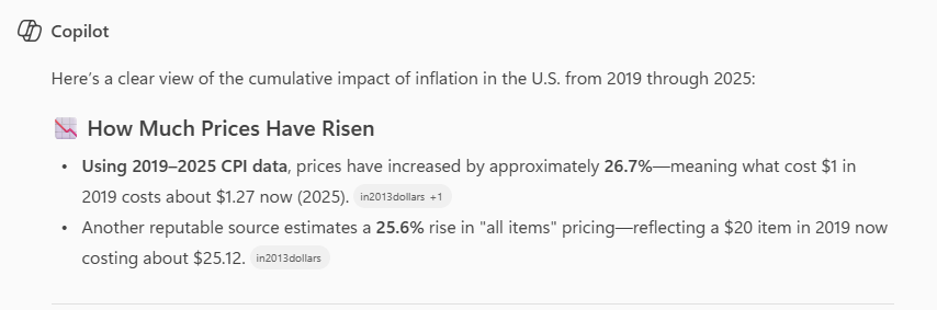 Speedee19's tweet image. Cumulative inflation since 2019? We've been robbed! #inflation #FederalReserve