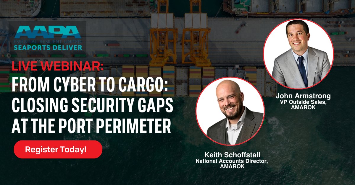 🚨 Don’t forget to register — our session is TOMORROW!

Ports run at their best when their perimeters do. But even small security gaps can create big operational challenges. Tomorrow’s session will show you how to close those vulnerabilities before they disrupt your flow.

📅