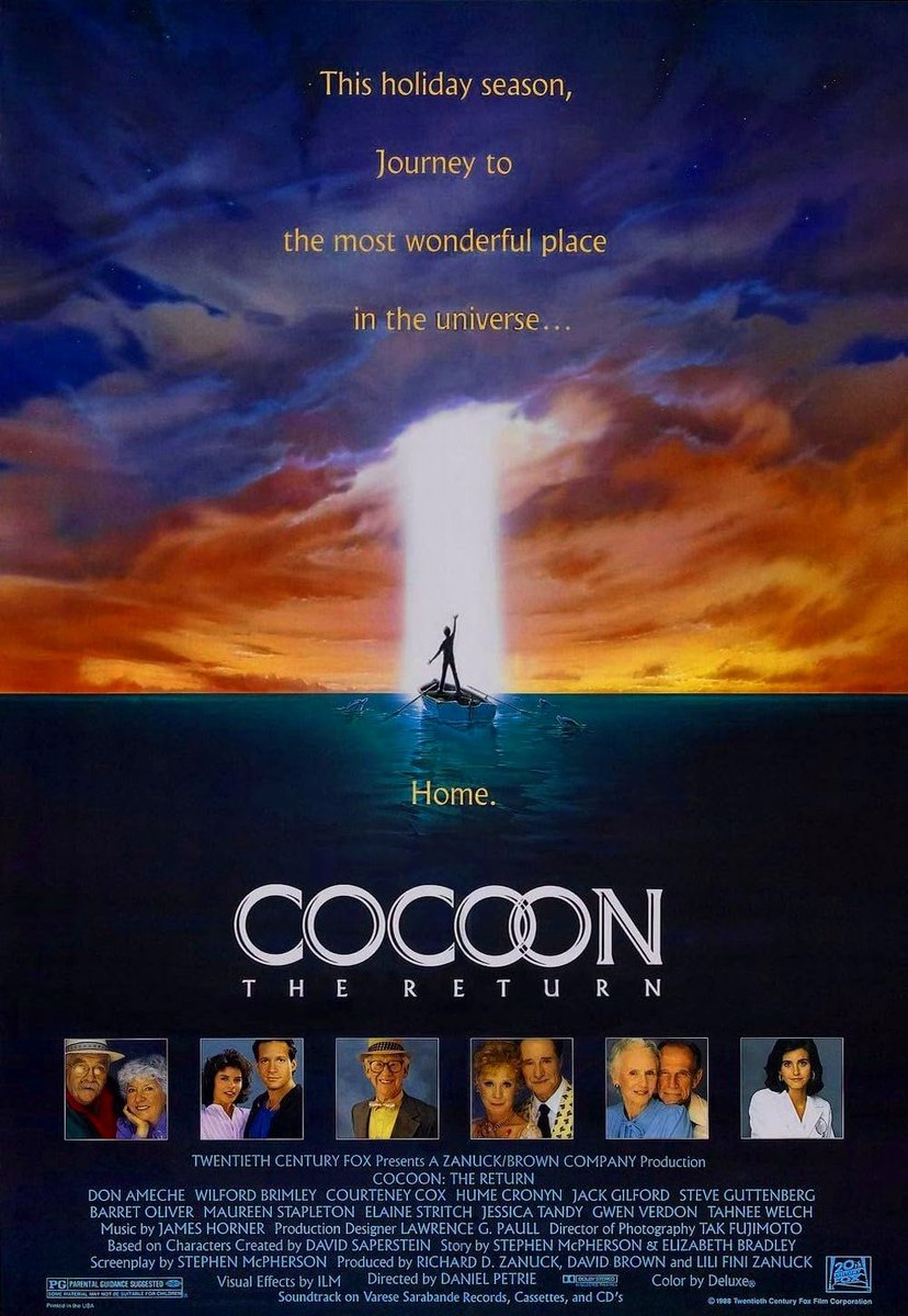 britmedia2000's tweet photo. Cocoon: The Return
(1988)

The seniors return to Earth to visit their relatives. Will they all decide to go back to the planet where no one grows old, or will they be tempted to stay back on Earth?

REF: GBM/COCOONRET/POSTERART/001
#CocoonTheReturn https://t.co/1hemegRzFa