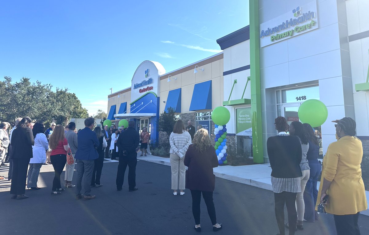 AdventHealthEFL's tweet photo. Ribbon cut, doors open! ✂️✨

Our new AdventHealth Centra Care Tavares and AdventHealth Primary Care+ Tavares clinics are now serving Lake County — offering walk-in urgent care, same-day visits, and a more connected path to care in Tavares.

More here: https://t.co/YBlTwDHhsd https://t.co/j1LE1QWoXl