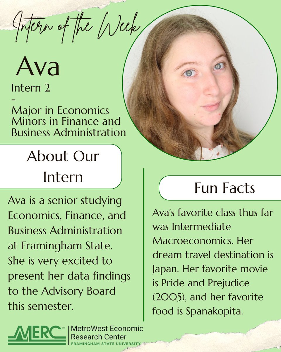 MERC_FSU's tweet photo. Congratulations to Ava, our week 12 Intern of the Week! https://t.co/HT2MiKUILj