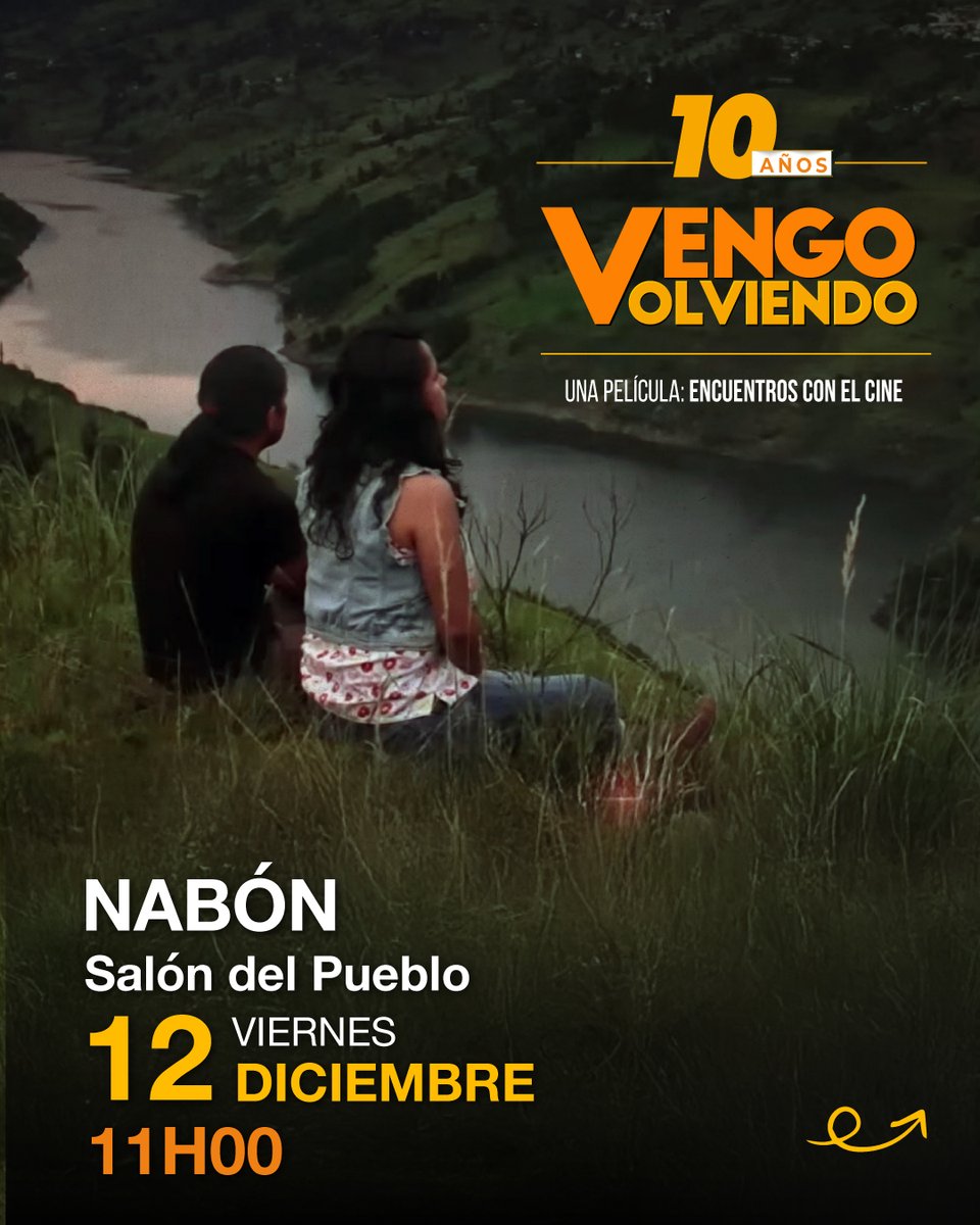 Filmarte_ec's tweet image. 💫 Si aún no has tenido la oportunidad de disfrutar Vengo Volviendo, todavía estás a tiempo. 🎬 Este viernes se realiza la última función por los 10 años de su estreno.

📅 Viernes, 12 de diciembre
🕛 11h00
📌 Salón del Pueblo, Nabón – Azuay
🤗 Función abierta al público