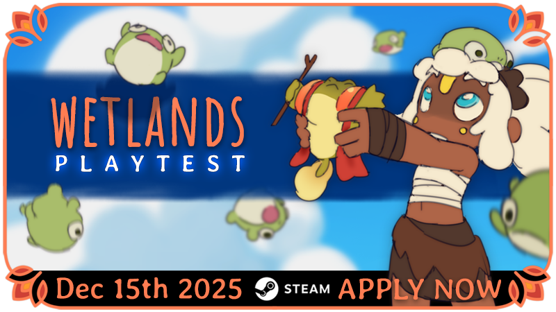 #Rewilders: The Lost Spring returns with the Wetlands #Playtest!

🗓 Dec 15–20
🐝 New biome, enemies, Hântu, combat &amp; movement upgrades

#indiegames #gamedev #indiedev #WishlistWednesday