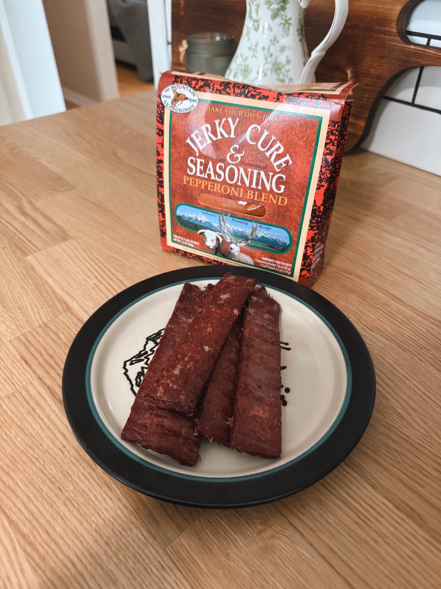 This flavour is a big hit. Keep your eyes peeled for the how to video that is highly requested.  This is an incredible way to use your wild game and make some phenomenal snacks for hunting and fishing that will last years!