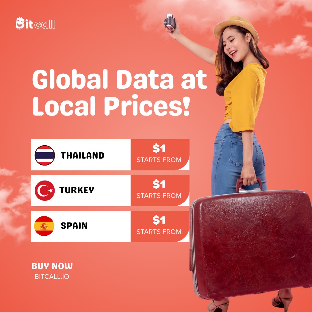 Global data at local prices ! 
Yess 🔥🔥🔥
#bitcall #esim #data #connection #travel #stayconnected❤️