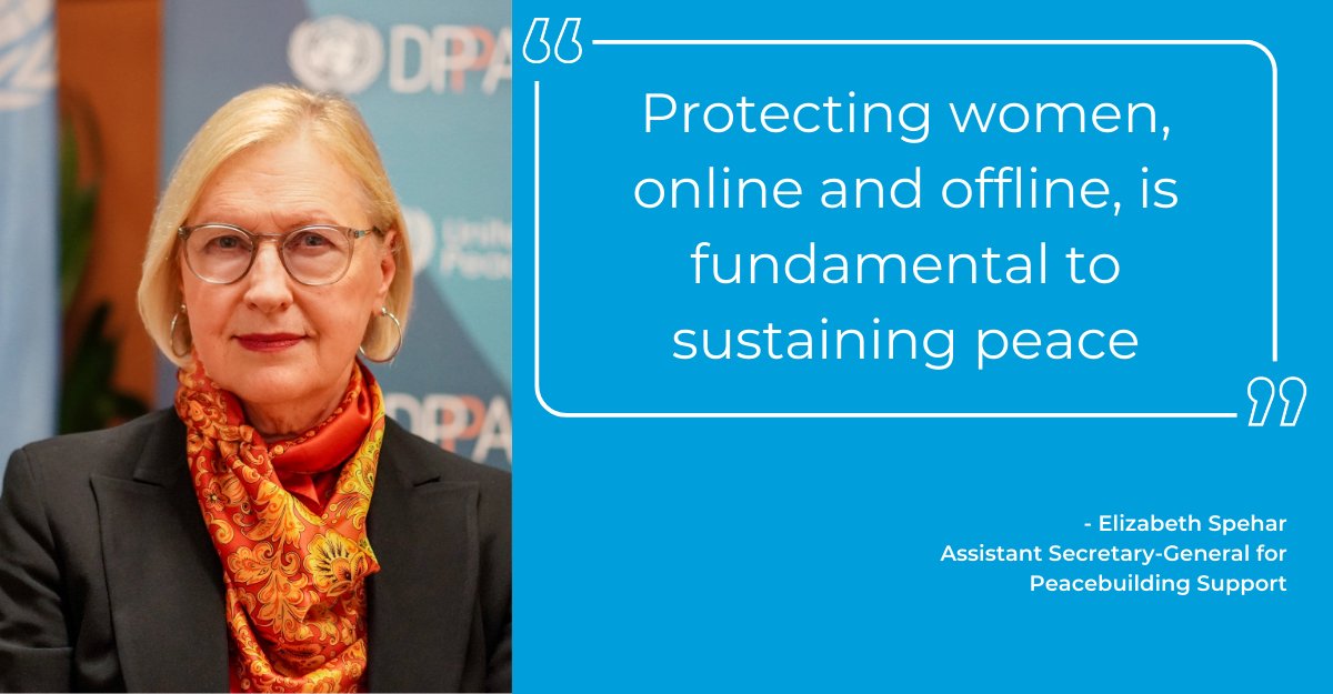 UNPeacebuilding's tweet image. #16Days of Activism reminds us: protecting women’s voices is protecting peace🕊️🌎
There is #NoExcuse for online abuse!
Protecting women, online and offline, is fundamental to sustaining peace