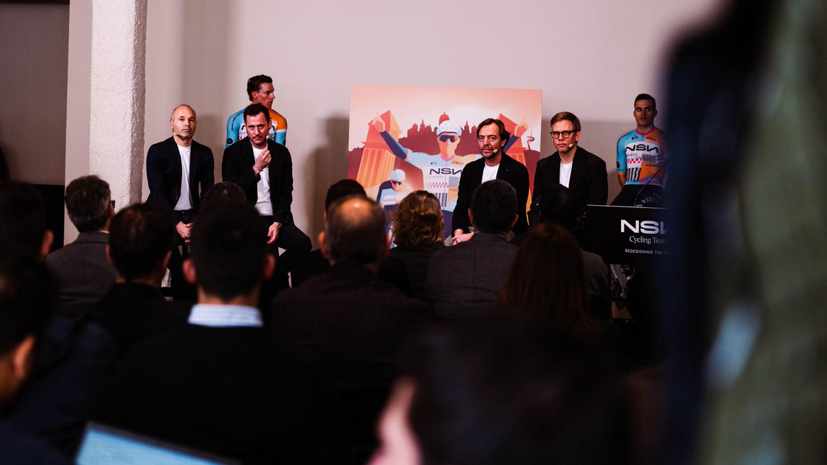 NSNCyclingTeam's tweet photo. 🗓️ Tuesday: team launch in Barcelona 

🗓️ Wednesday: UCI WorldTeam status confirmed 

Our new era has officially begun! 

📷 Aitor Fusté

#WeAreNSN | @weare_NSN https://t.co/SnN3o9DXqo