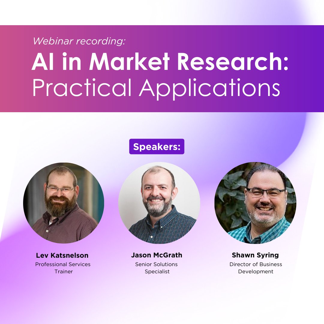 AI is everywhere in research, but what actually works? See real examples of AI streamlining surveys, analyzing open-ends, and supporting human intervention in our latest webinar.

Watch now: hubs.la/Q03XFMl80