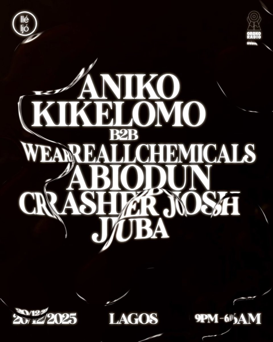 For Ilé Ijó’s last gathering of the year:

<a href="/kikelomooo/">Shea Butter Mami 💦🇳🇬🇬🇧</a>, co-founder of <a href="/orokoradio/">Oroko Radio</a>, makes her Ilé Ijó debut doing a b2b with Weareallchemicals.

<a href="/anikoxyz/">𝕒𝕟𝕚𝕜𝕚𝕟𝕚𝕜𝕚</a> returns to our floor for the first time since Venus.

<a href="/RLFRNG/">Red light fashion room</a>’s resident crasher, Crasher Josh, joins the lineup.