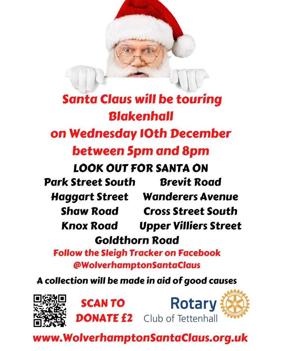 You can follow Santas Sleigh on this evening’s visit to Blakenhall by using our Sleigh Tracker - glympse.com/B07_-uLWk