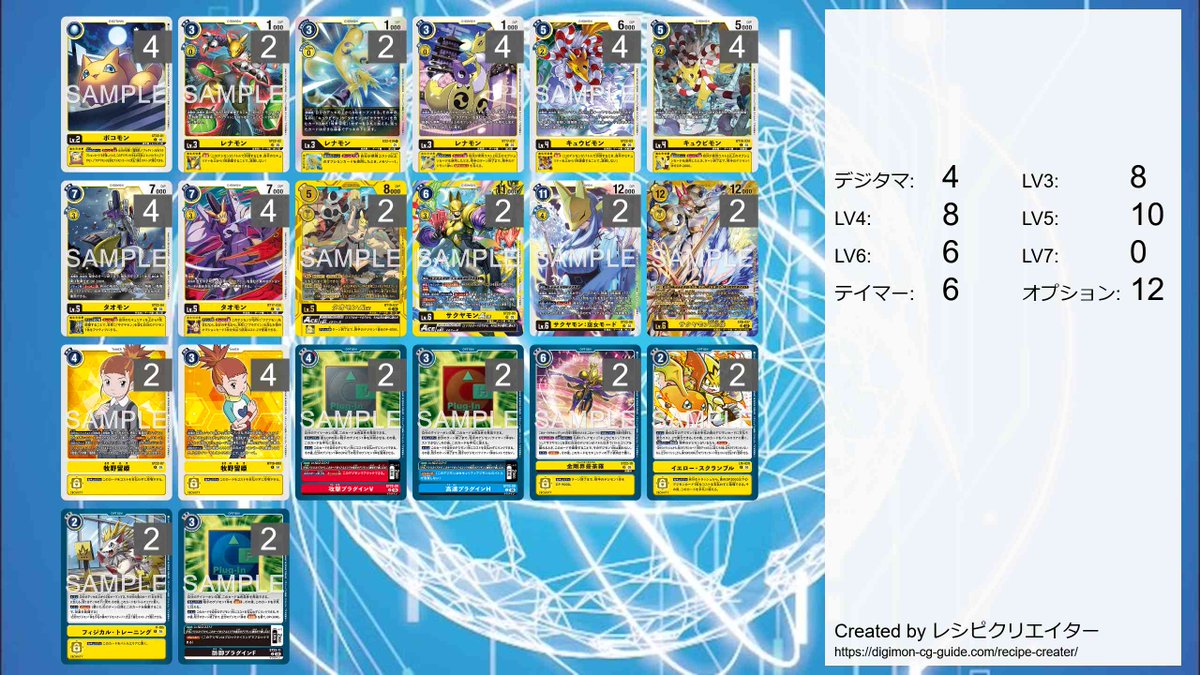 サクヤモンデッキ サクヤモンデッキの初期状態これであってるかな？