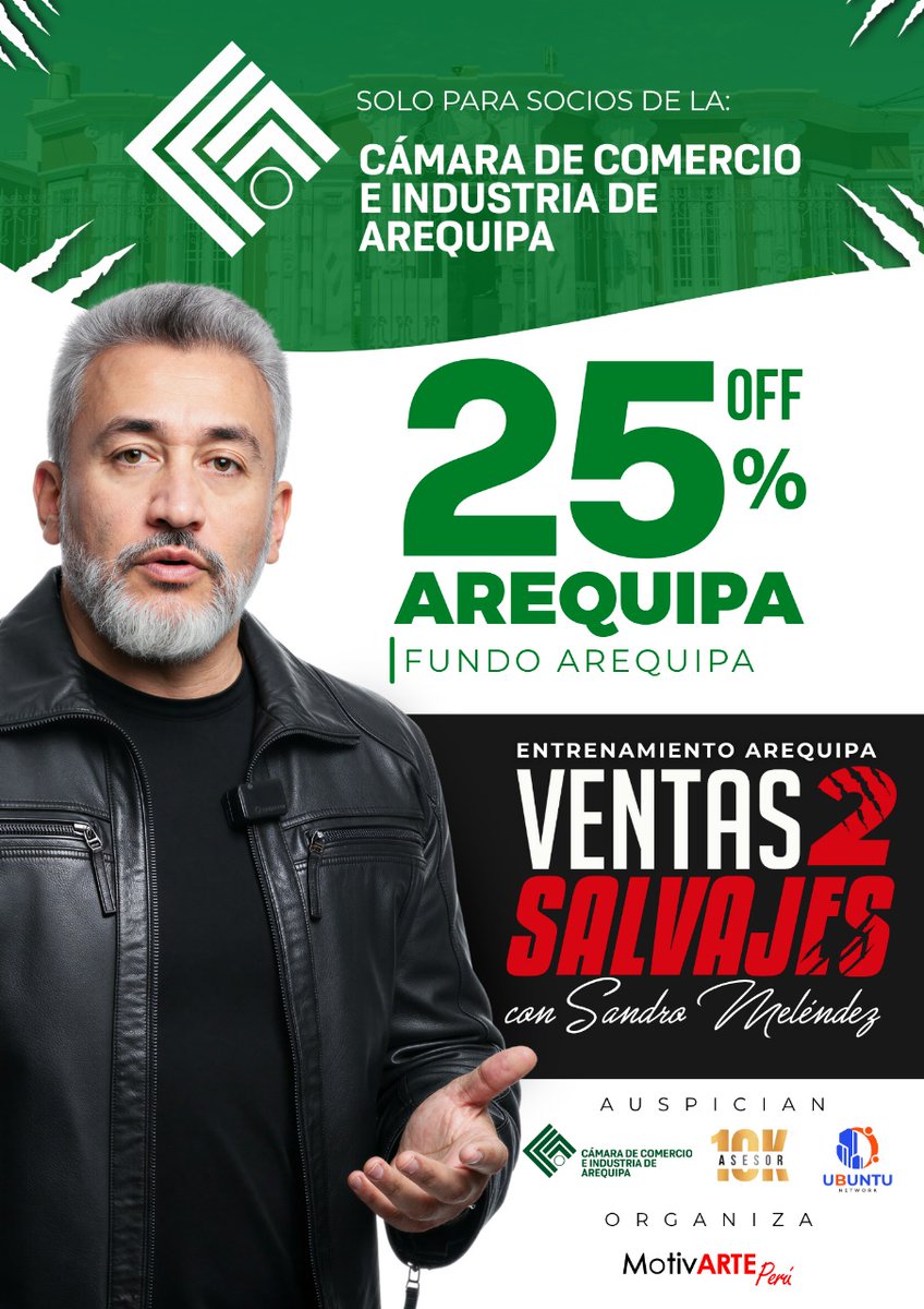 ATENCIÓN CÁMARA DE COMERCIO E INDUSTRIA DE AREQUIPA

💬 SOLICITA INFORMACIÓN DANDO CLICK AQUÍ:
wa.link/18m141