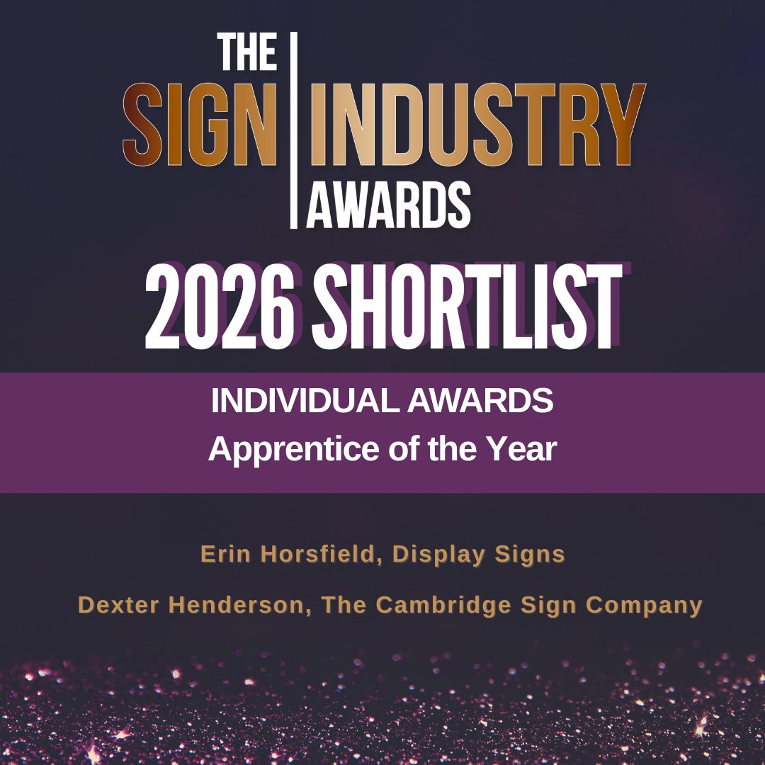 The Apprentice of the Year shortlist is here! 🚀

From fresh talent to rising stars, these apprentices are already making their mark across the sign &amp; display industry!🌟

<a href="/displaysigns/">Display Signs</a> &amp; <a href="/TheCambsSignCo/">The Cambridge Sign Company</a> 

#thesignindustryawards #signawards2026 #SIA2026