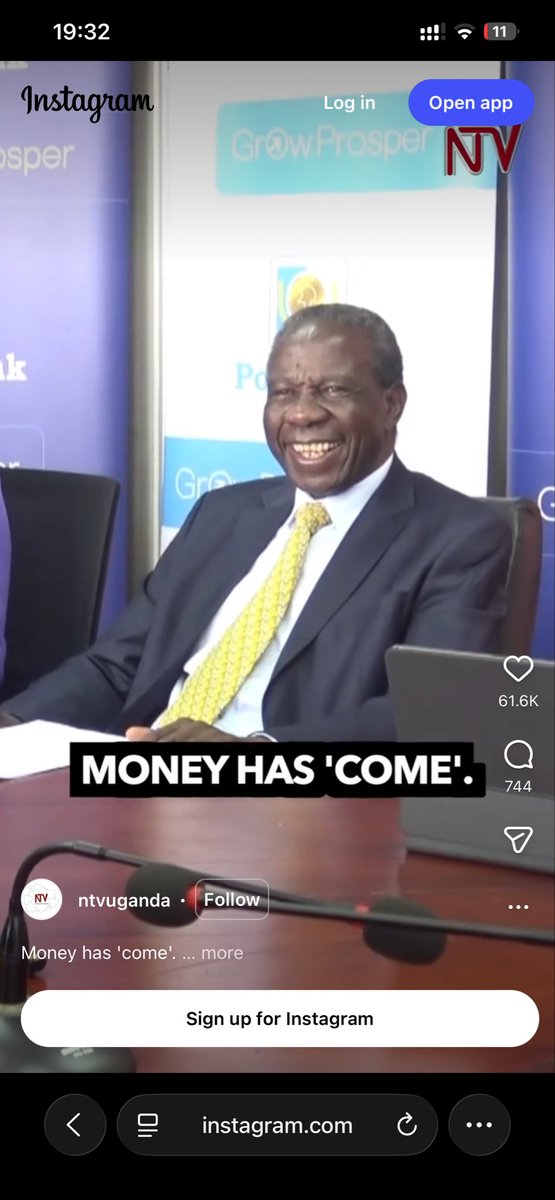 Truely,
“Money has come” as clearly seen from the smiling face of the only minister of money in Uganda, <a href="/Matia/">Matia</a> Kasaija! 

Congratulations to <a href="/MinofHealthUG/">Ministry of Health- Uganda</a> upon this milestone and great thanks to USG for reconsideration!