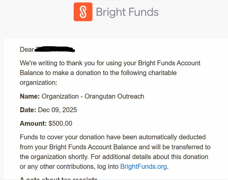 The $OTON community keeps proving how special it is.
An $OTON holder donated $500 to redapes.org supporting the health of our orangutan cousins.
This is the spirit.apes help apes 🧡🦧