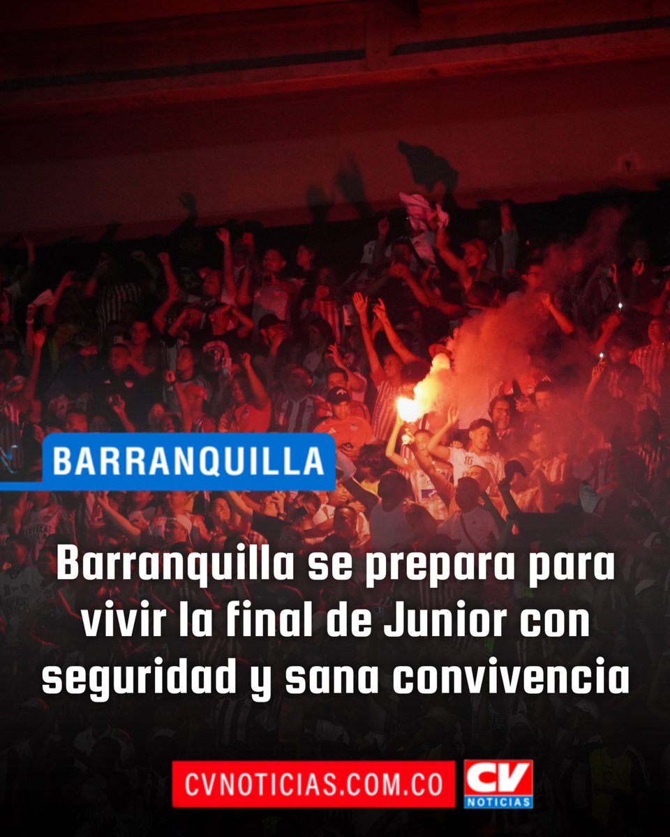 La fiesta del fútbol continúa en el Metropolitano, donde el Atlético Junior se alista para recibir al Deportes Tolima en el partido de local de la final, programado para este viernes 12 de diciembre a las 8:00 p.m.
Las puertas del estadio se abrirán a las 4:00 p.m.