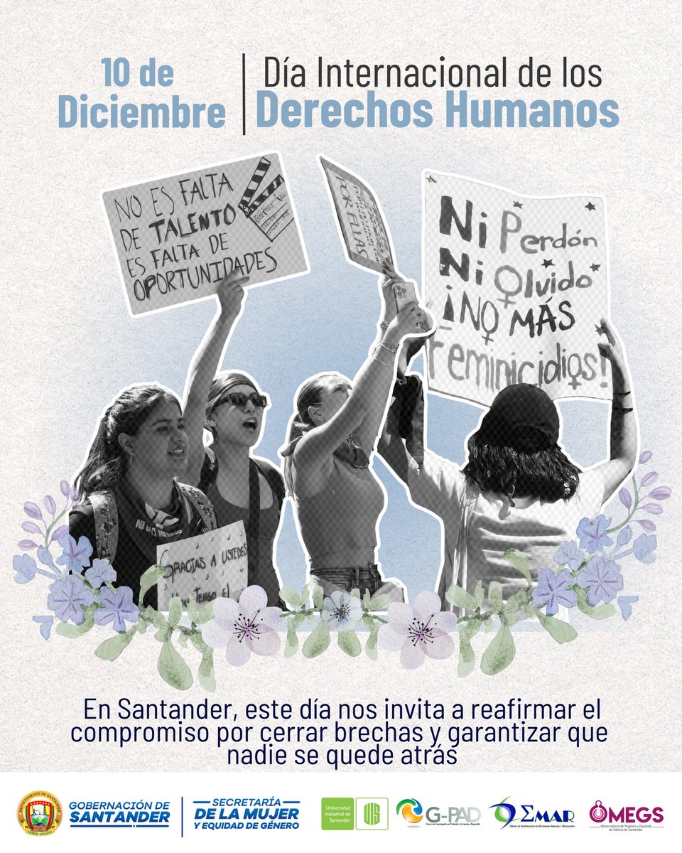 OMEGSantander's tweet photo. 🌍10 de diciembre: Día Internacional de los Derechos Humanos

En Santander, las cifras nos recuerdan que aún queda mucho por hacer para que todas las mujeres vivan en un territorio seguro, equitativo y libre de violencias (1/6)

#derechoshumanos #magdalenamedio #santander https://t.co/x75KiNFWT0