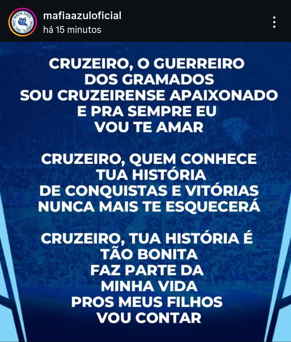 cristyan_kelwen's tweet image. Máfia Azul acabou de confirmar que vão voltar com a música mais linda da nossa história para a arquibancada hoje!!!!
