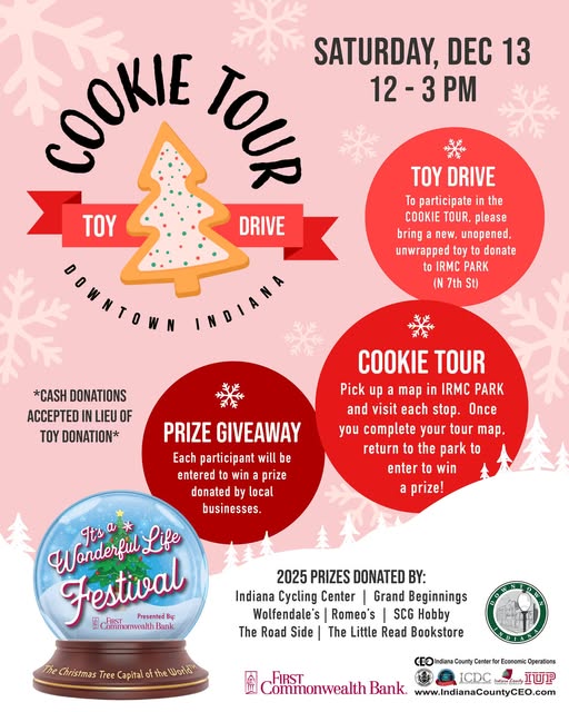 Lakes24HRFitnes's tweet image. We are excited to be participating in the cookie tour again this year on Saturday December 13 from 12-3pm #🌟 🏋️‍♂️📢#SupportLocal #CommunityStrong #ShopSmall #healthandwellness 🌟💪 #GiftOfFitness #HealthyHolidays #gymgiftcertificates #IUP #IndianaPA #Gym #Cookietour #Christmas