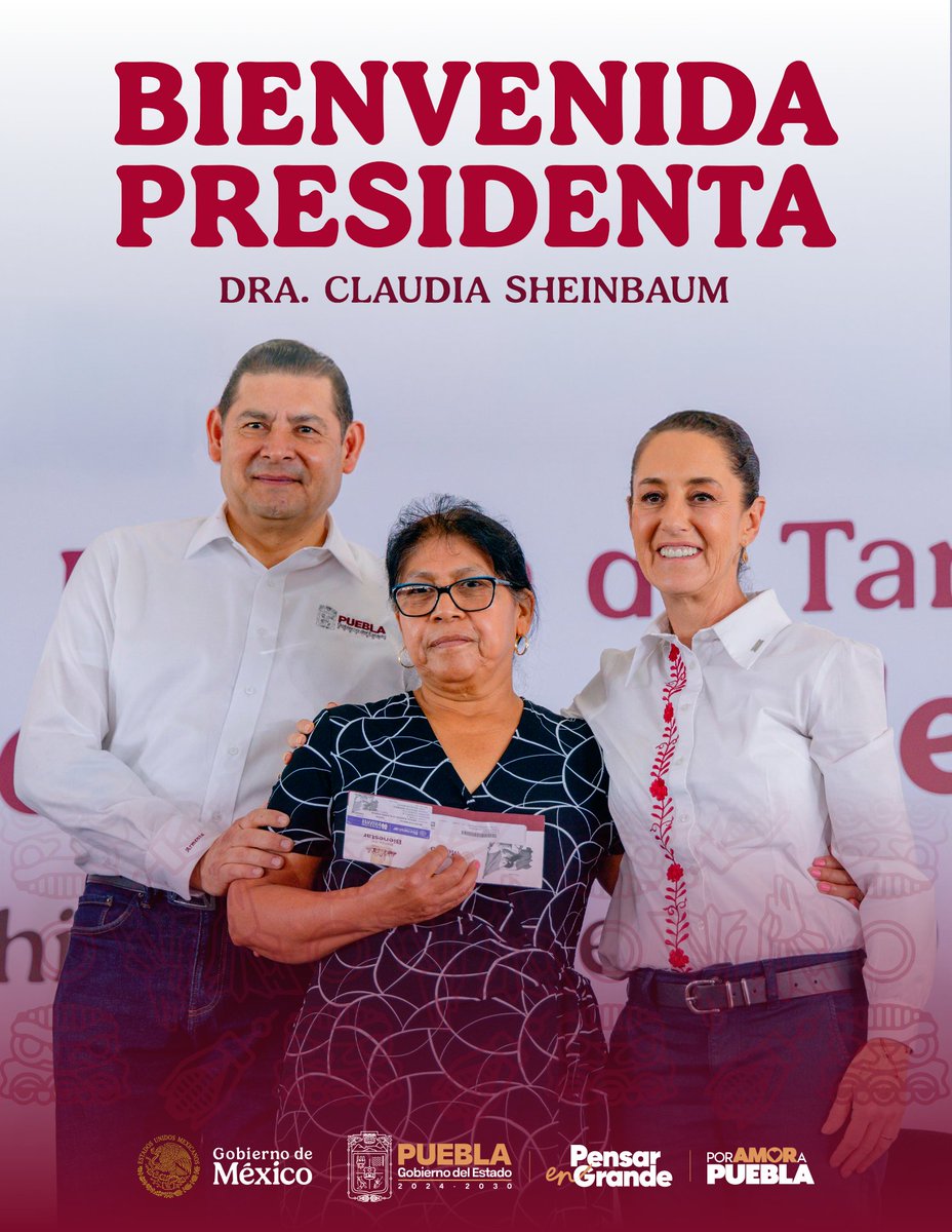 Puebla recibe a la presidenta <a href="/Claudiashein/">Claudia Sheinbaum Pardo</a> con la apertura del Hospital San Alejandro, una infraestructura estratégica que fortalece el sistema de salud y amplía el acceso a servicios médicos de calidad, con el impulso del <a href="/Gob_Puebla/">Gobierno de Puebla</a>.👩‍⚕️🩺#BienvenidaPresidentA

🫶#PorAmorAPuebla