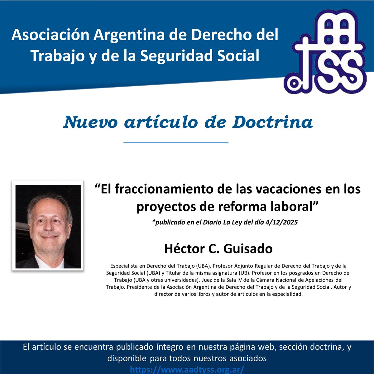 Nuevo Artículo de Doctrina 2025