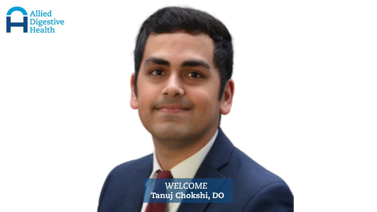 ADHGastro's tweet photo. Join us in welcoming Tanuj Chokshi, D.O. to Atlantic Coast Gastroenterology Associates, where he will be seeing patients at our Brick, Jackson, and Neptune locations. Dr. Chokshi is now accepting new patients.
Learn more and schedule online: https://t.co/8a7oXrTimH https://t.co/IqmcousLnP