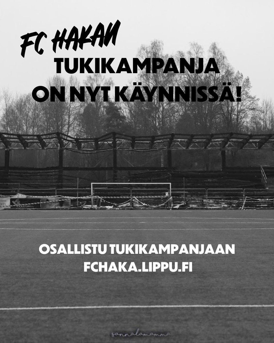 Tehtaan kentän päätykatsomon ja jalkapallonurmen tuhoutuminen tulipalossa vaikeuttavat seuran toimintaa merkittävästi. Haka on saanut valtavan määrän tukiviestejä ja kannustusta. Monissa viesteissä on kysytty, miten seuraa voisi tukea.

Lue lisää:
fchaka.fi/uutiset/fc-hak…