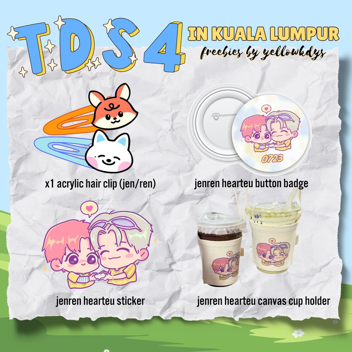 yellowkdys's tweet image. #tds4inkl freebies ⋆｡°✩
by @yellowkdys ✮ 

📍axiata arena
📆 14th dec | day 2 

how to claim? 
✮ rt &amp;amp; like this post
✮ say hi &amp;amp; show me this tweet on dday

for jenren freebies - 
⋆˚✿˖ show me any jen/ren merch
