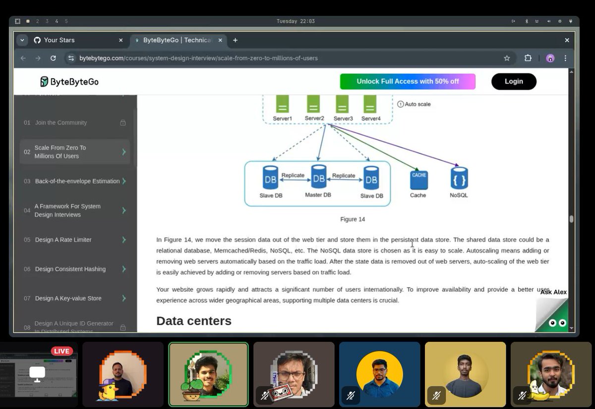 aps08__'s tweet image. We are reading some System Design Chapters by @bytebytego at @TeamShiksha. Thanks to @SumitRoy_twt for taking the Session.