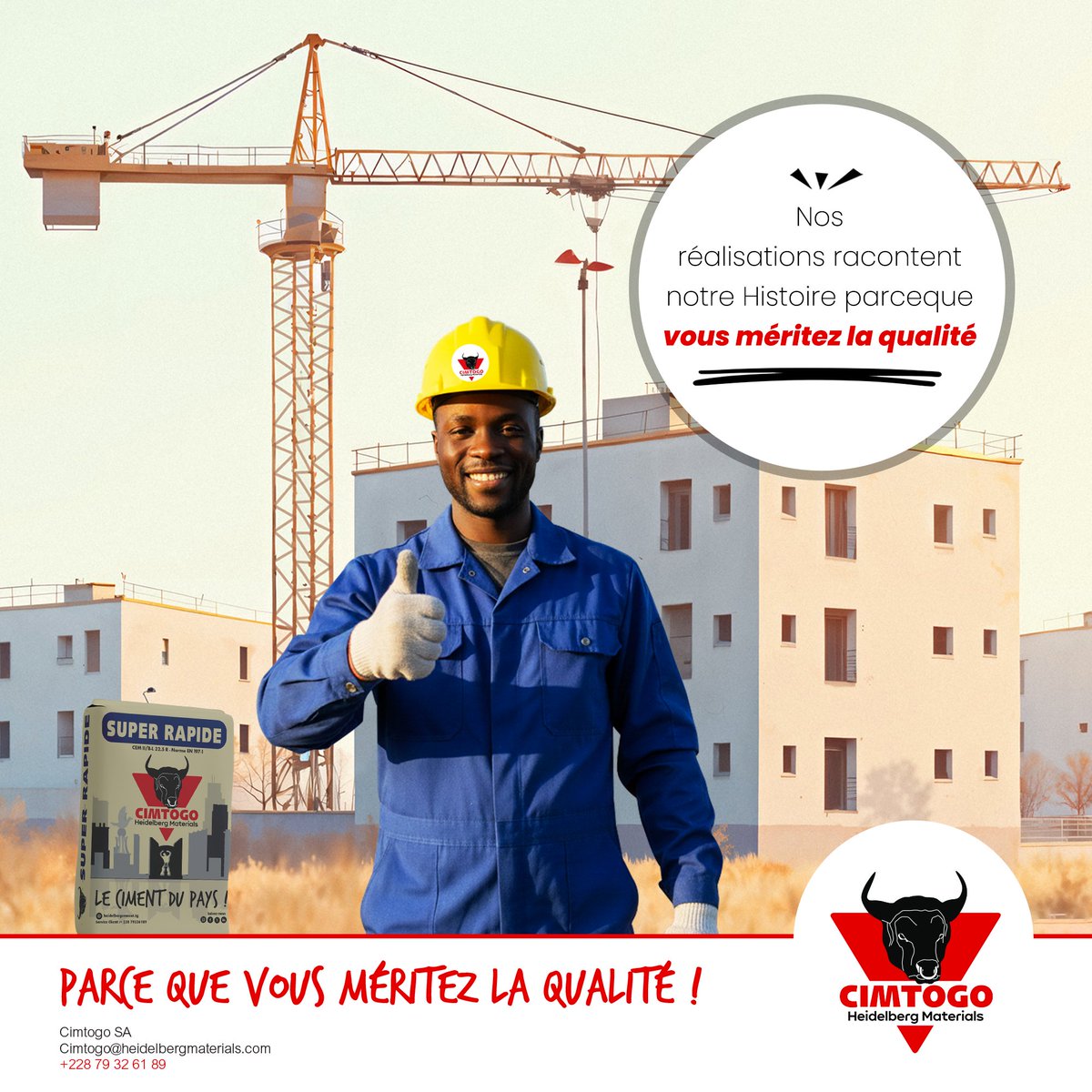 Une histoire de confiance, de qualité et d'efficacité...

#CIMTOGO #Togo #Lomé #macon #construction #Batiment #Qualité #Certification #Excellence #standardsinternationaux