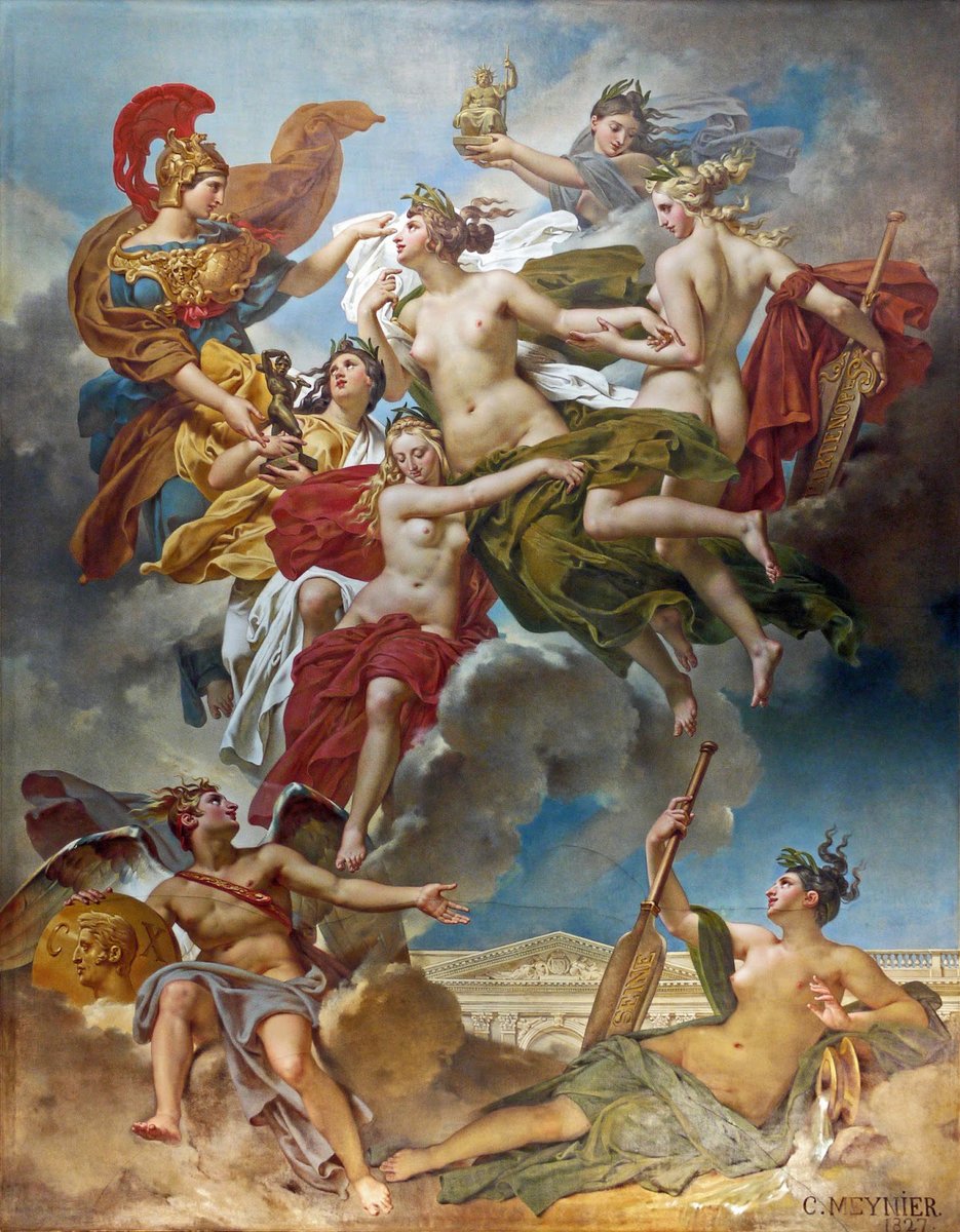 cartographer_s's tweet image. The Nymphs of Parthenope - Charles Meynier, 1827