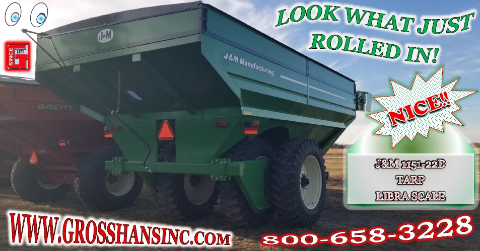 J&amp;M 1151-22D grain cart!
Just arrived!

grosshansinc.com

#caseih #case #international
#JM #graincart #harvest
#farming #farmers #farm
