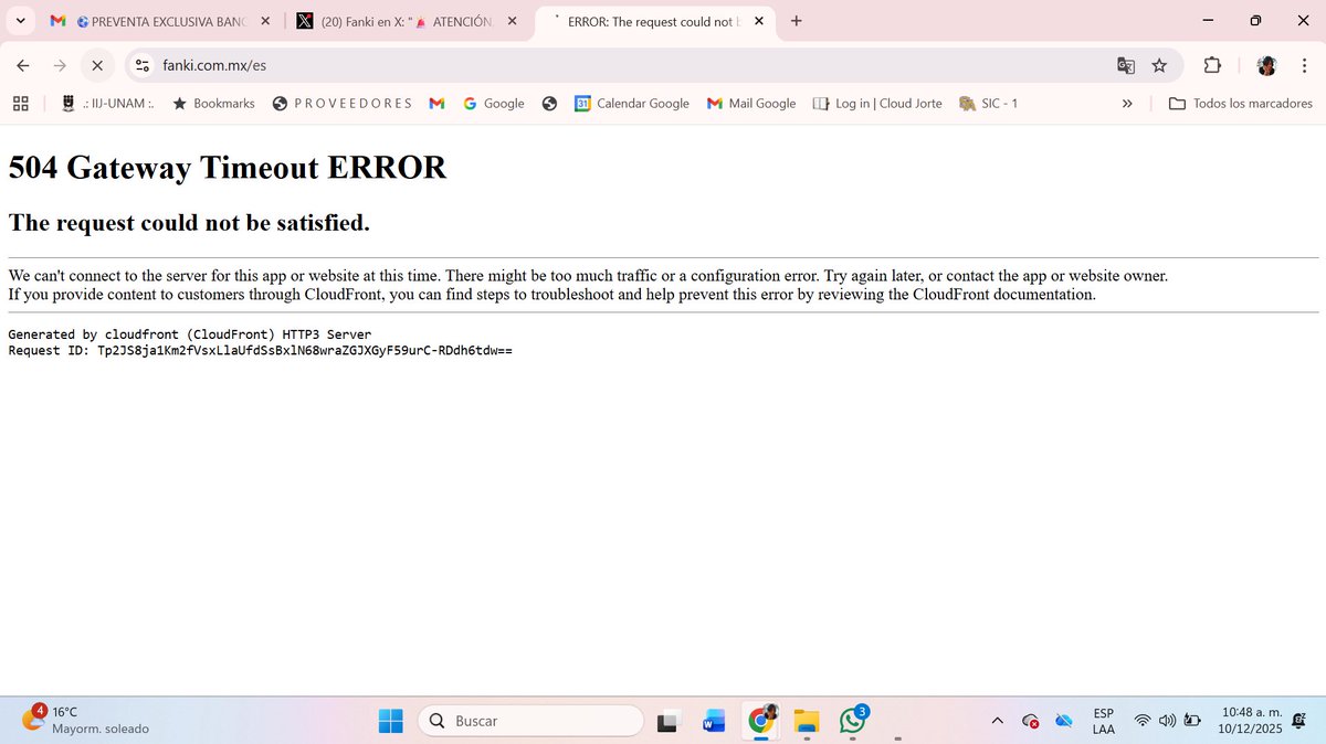 La_Nabs's tweet photo. @Fankisports Desde las 9:30 actualizando y ahora ya sólo se obtiene este error. https://t.co/zJjZBv2yFX