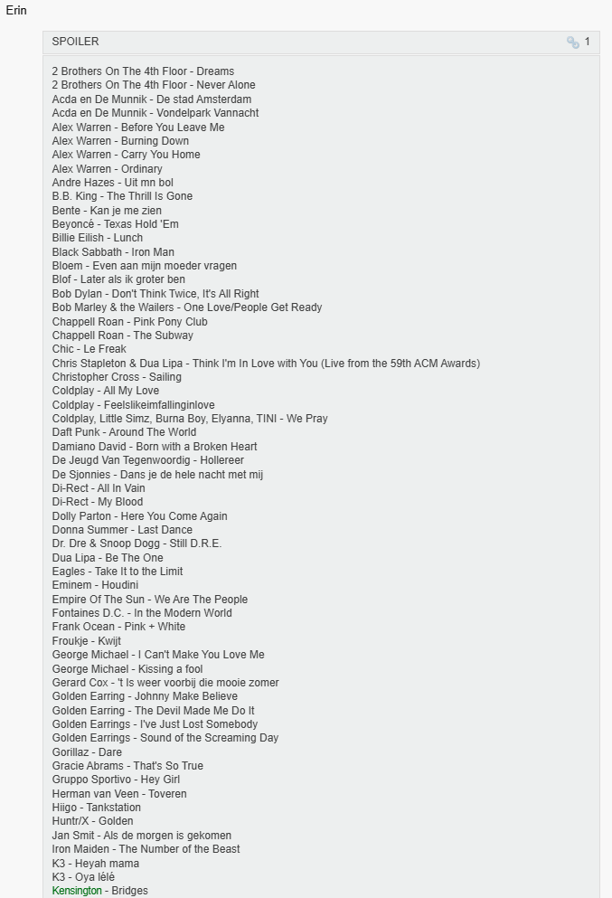 CasperDeWinter's tweet image. We zijn er weer uit, 124 nummers verlaten de #top2000 en daarvoor komen er 124 (weer) terug! Dit zijn de overzichten: