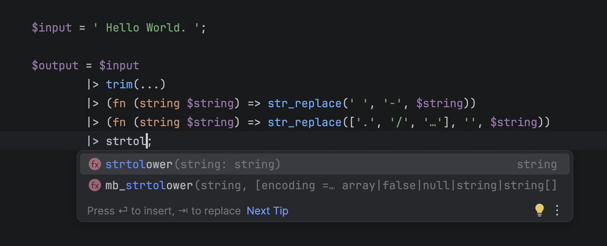 phpstorm's tweet image. PhpStorm now has #PHP 8.5 support. Learn more on our website 👉 jb.gg/xo9xoh

What’s your favorite PHP 8.5 feature? Let us know in the thread!